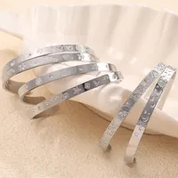 Simple Style IG Style Geometric Titanium Steel Plating Women's Bangle main image 5