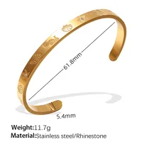 Simple Style IG Style Geometric Titanium Steel Plating Women's Bangle sku image 1