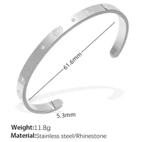 Simple Style IG Style Geometric Titanium Steel Plating Women's Bangle sku image 4