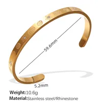 Simple Style IG Style Geometric Titanium Steel Plating Women's Bangle sku image 5