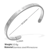 Simple Style IG Style Geometric Titanium Steel Plating Women's Bangle sku image 6