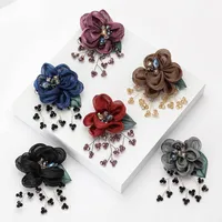 Elegant Tassel Flower Lace Inlay Rhinestones Women's Brooches main image 1