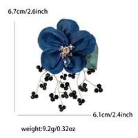 Elegant Tassel Flower Lace Inlay Rhinestones Women's Brooches sku image 1