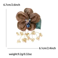 Elegant Tassel Flower Lace Inlay Rhinestones Women's Brooches sku image 3