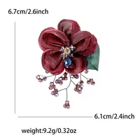 Elegant Tassel Flower Lace Inlay Rhinestones Women's Brooches sku image 2