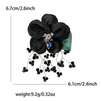 Elegant Tassel Flower Lace Inlay Rhinestones Women's Brooches sku image 4