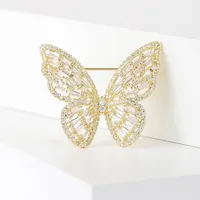 Elegant Butterfly Copper Inlay Zircon Women's Brooches main image 5