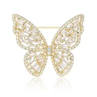 Elegant Butterfly Copper Inlay Zircon Women's Brooches main image 7