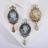 Retro Human Alloy Inlay Rhinestones Women's Brooches main image 1