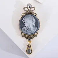 Retro Human Alloy Inlay Rhinestones Women's Brooches main image 3