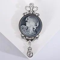 Retro Human Alloy Inlay Rhinestones Women's Brooches main image 5