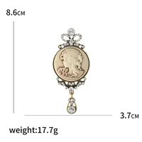 Retro Human Alloy Inlay Rhinestones Women's Brooches main image 2