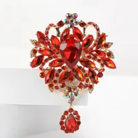 Elegant Retro Geometric Alloy Inlay Rhinestones Glass Women's Brooches main image 4