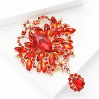 Elegant Retro Geometric Alloy Inlay Rhinestones Glass Women's Brooches main image 3