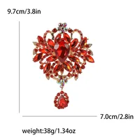 Elegant Retro Geometric Alloy Inlay Rhinestones Glass Women's Brooches main image 2