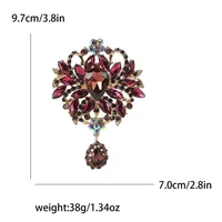 Elegant Retro Geometric Alloy Inlay Rhinestones Glass Women's Brooches sku image 2