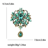Elegant Retro Geometric Alloy Inlay Rhinestones Glass Women's Brooches sku image 3