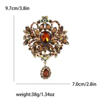 Elegant Retro Geometric Alloy Inlay Rhinestones Glass Women's Brooches sku image 5