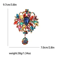 Elegant Retro Geometric Alloy Inlay Rhinestones Glass Women's Brooches sku image 6