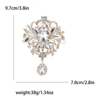 Elegant Retro Geometric Alloy Inlay Rhinestones Glass Women's Brooches sku image 7