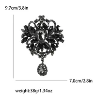 Elegant Retro Geometric Alloy Inlay Rhinestones Glass Women's Brooches sku image 9