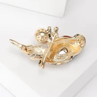 Cute Alloy Inlay Rhinestones Pearl Women's Brooches main image 5