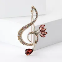 Elegant Notes Alloy Inlay Rhinestones Women's Brooches main image 3