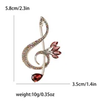 Elegant Notes Alloy Inlay Rhinestones Women's Brooches main image 2