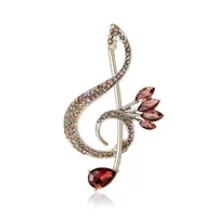 Elegant Notes Alloy Inlay Rhinestones Women's Brooches main image 5