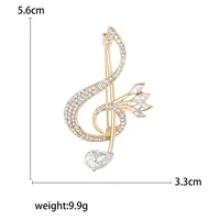 Elegant Notes Alloy Inlay Rhinestones Women's Brooches sku image 1