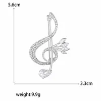 Elegant Notes Alloy Inlay Rhinestones Women's Brooches sku image 2