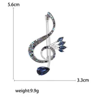 Elegant Notes Alloy Inlay Rhinestones Women's Brooches sku image 3