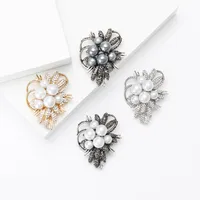 Elegant Bouquet Alloy Inlay Rhinestones Pearl Women's Brooches main image 1