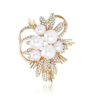 Elegant Bouquet Alloy Inlay Rhinestones Pearl Women's Brooches main image 5