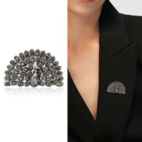 Retro Peacock Alloy Inlay Rhinestones Women's Brooches main image 5