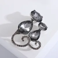 Cute Cat Alloy Inlay Crystal Rhinestones Women's Brooches main image 5
