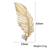 Retro Alloy Plating Inlay Pearl Women's Brooches main image 2