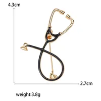 Simple Style Stethoscope Alloy Enamel Unisex Brooches main image 2