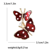 Lady Butterfly Alloy Enamel Women's Brooches main image 2