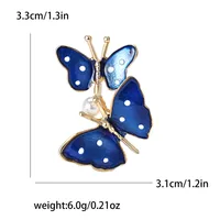 Lady Butterfly Alloy Enamel Women's Brooches sku image 2