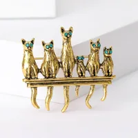 Retro Cat Alloy Enamel Women's Brooches main image 3