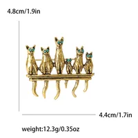 Retro Cat Alloy Enamel Women's Brooches main image 2