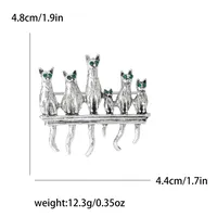 Retro Cat Alloy Enamel Women's Brooches sku image 2