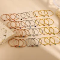 Basic Simple Style Geometric 304 Stainless Steel Zircon Women's Rings main image 1