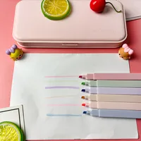 1 Set Solid Color Daily Ordinary Plastic Casual Nordic Style Marker Pen main image 2