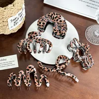 Women's Retro Leopard PVC Alloy Stoving Varnish Hair Claws main image 1