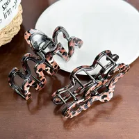 Women's Retro Leopard PVC Alloy Stoving Varnish Hair Claws main image 3