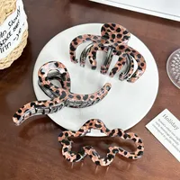 Women's Retro Leopard PVC Alloy Stoving Varnish Hair Claws main image 4