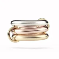 Simple Style Geometric Titanium Steel Mixed Metal Women's Rings main image 1