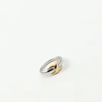 Simple Style Geometric Titanium Steel Mixed Metal 18K Gold Plated Women's Rings main image 2